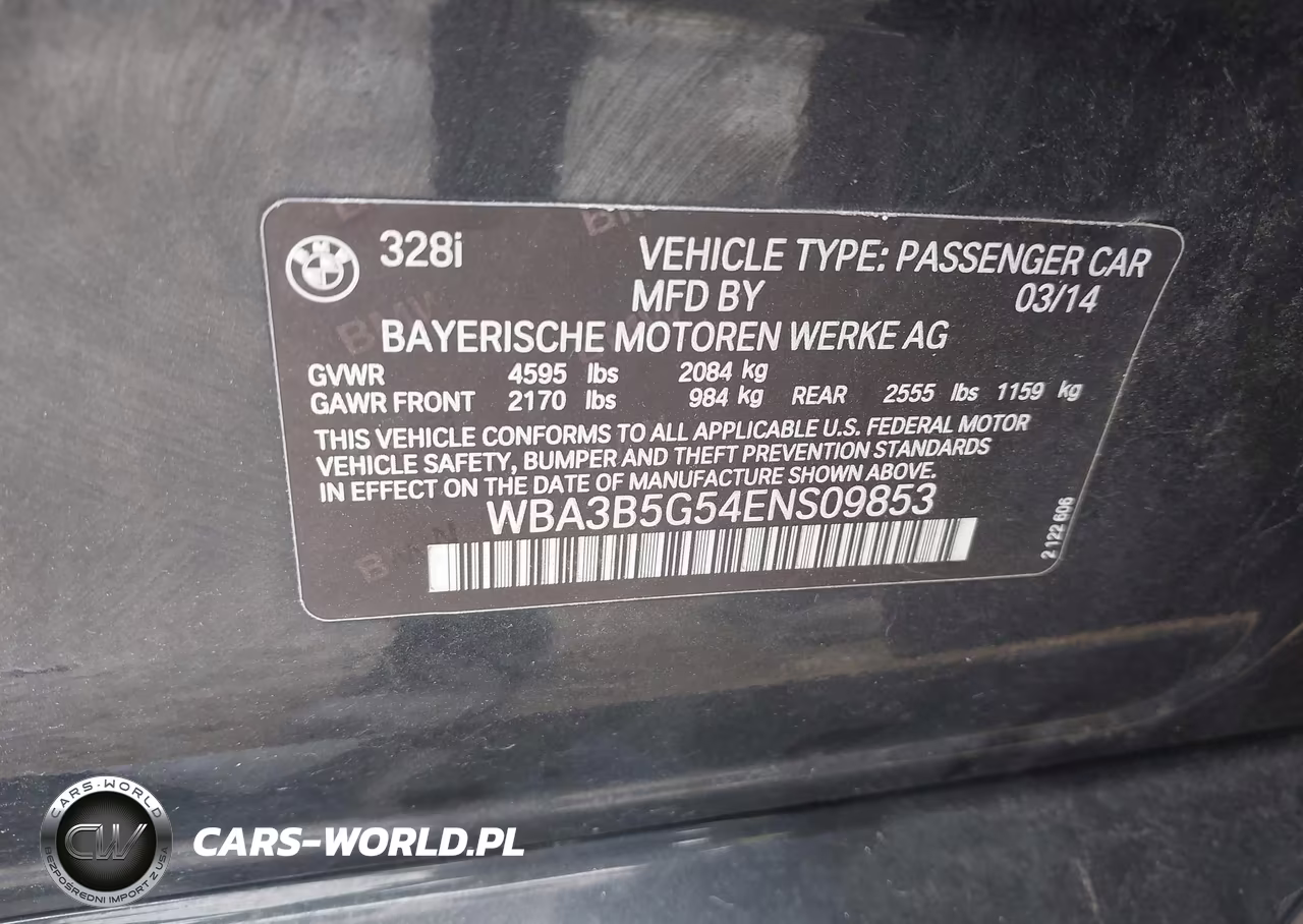 2014 BMW 328I xDrive VIN:WBA3B5G54ENS09853 - 9