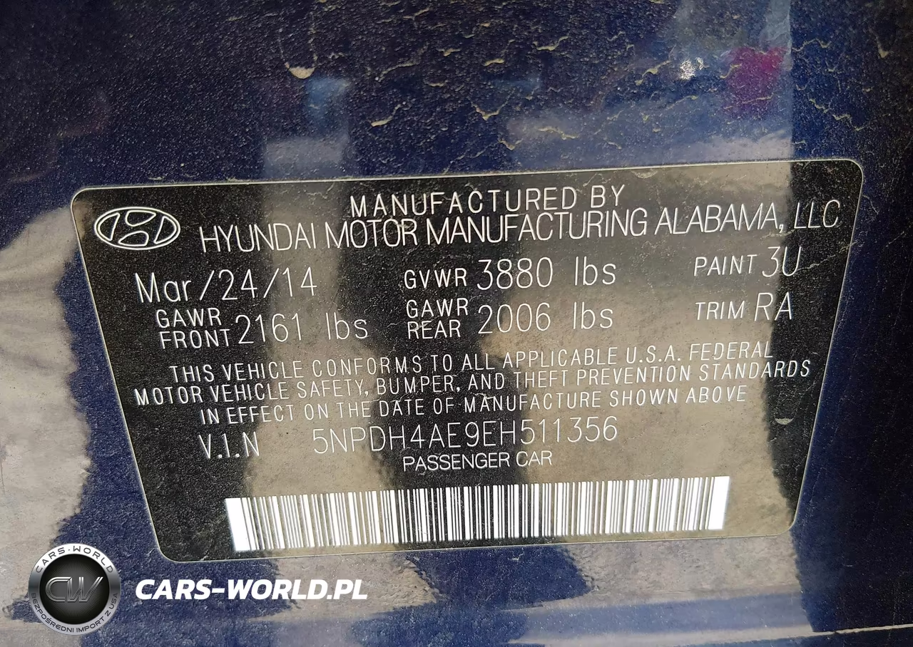 2014 Hyundai Elantra Limited VIN:5NPDH4AE9EH511356 - 9