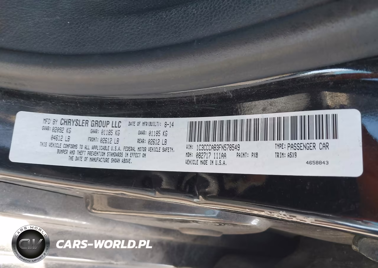 2015 Chrysler 200 Limited VIN:1C3CCCAB3FN578549 - 9