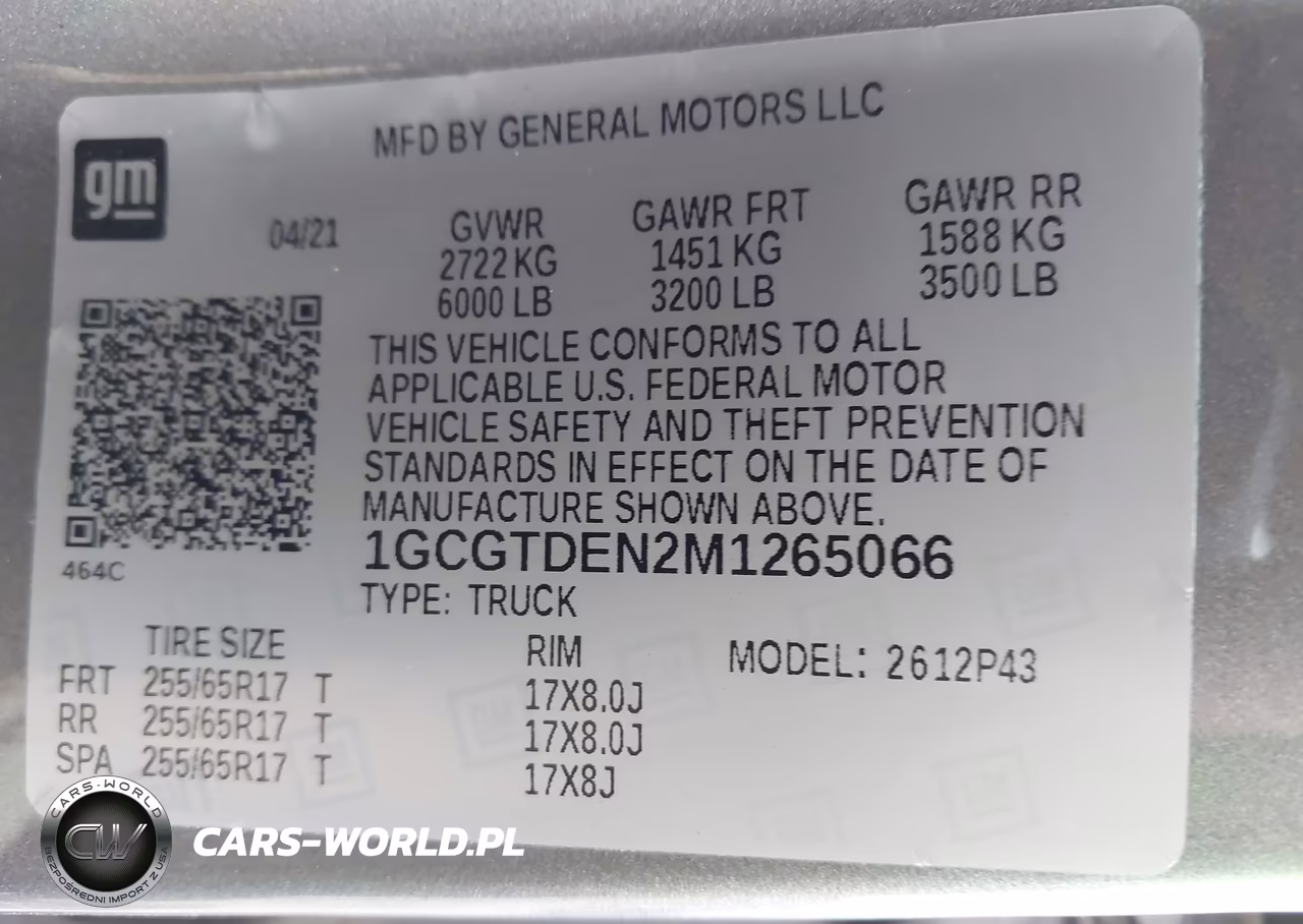 2021 Chevrolet Colorado 4Wd Short Box Z71 VIN:1GCGTDEN2M1265066 - 9