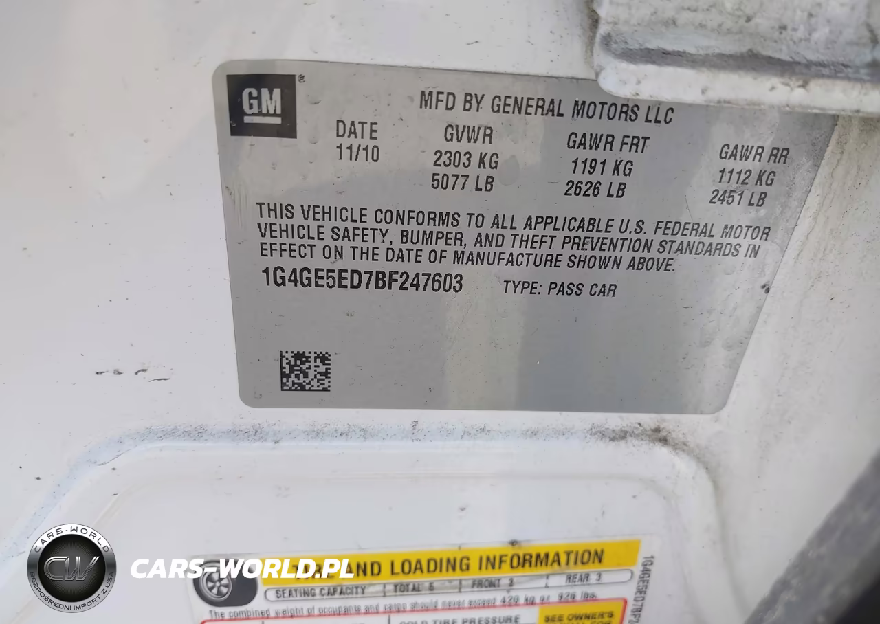 2011 Buick Lacrosse Cxs VIN:1G4GE5ED7BF247603 - 9