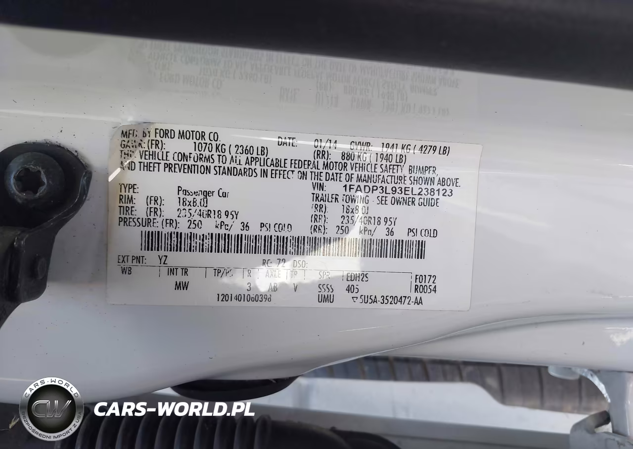 2014 Ford Focus St VIN:1FADP3L93EL238123 - 9