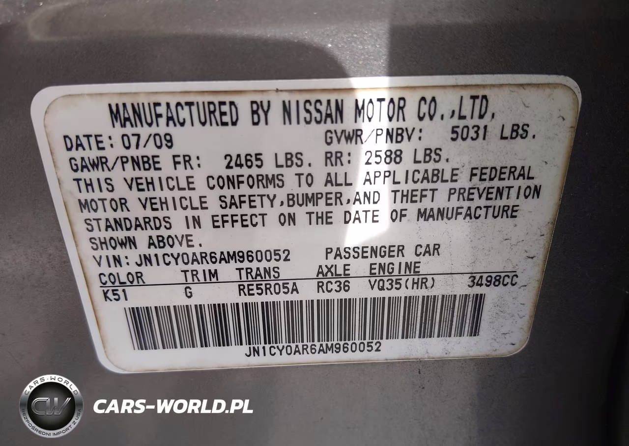 2010 Infiniti M35X VIN:JN1CY0AR6AM960052 - 9