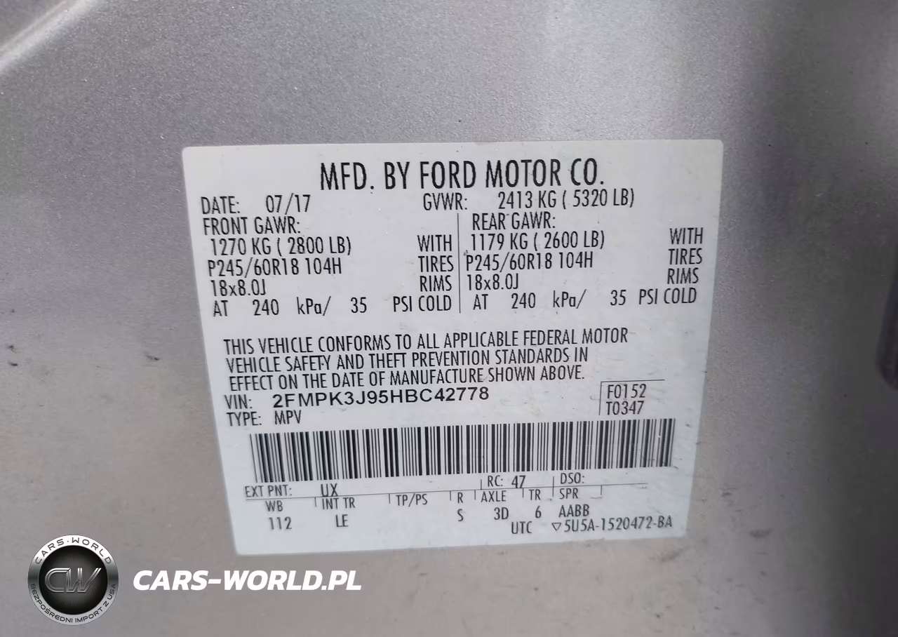 2017 Ford Edge Sel VIN:2FMPK3J95HBC42778 - 9