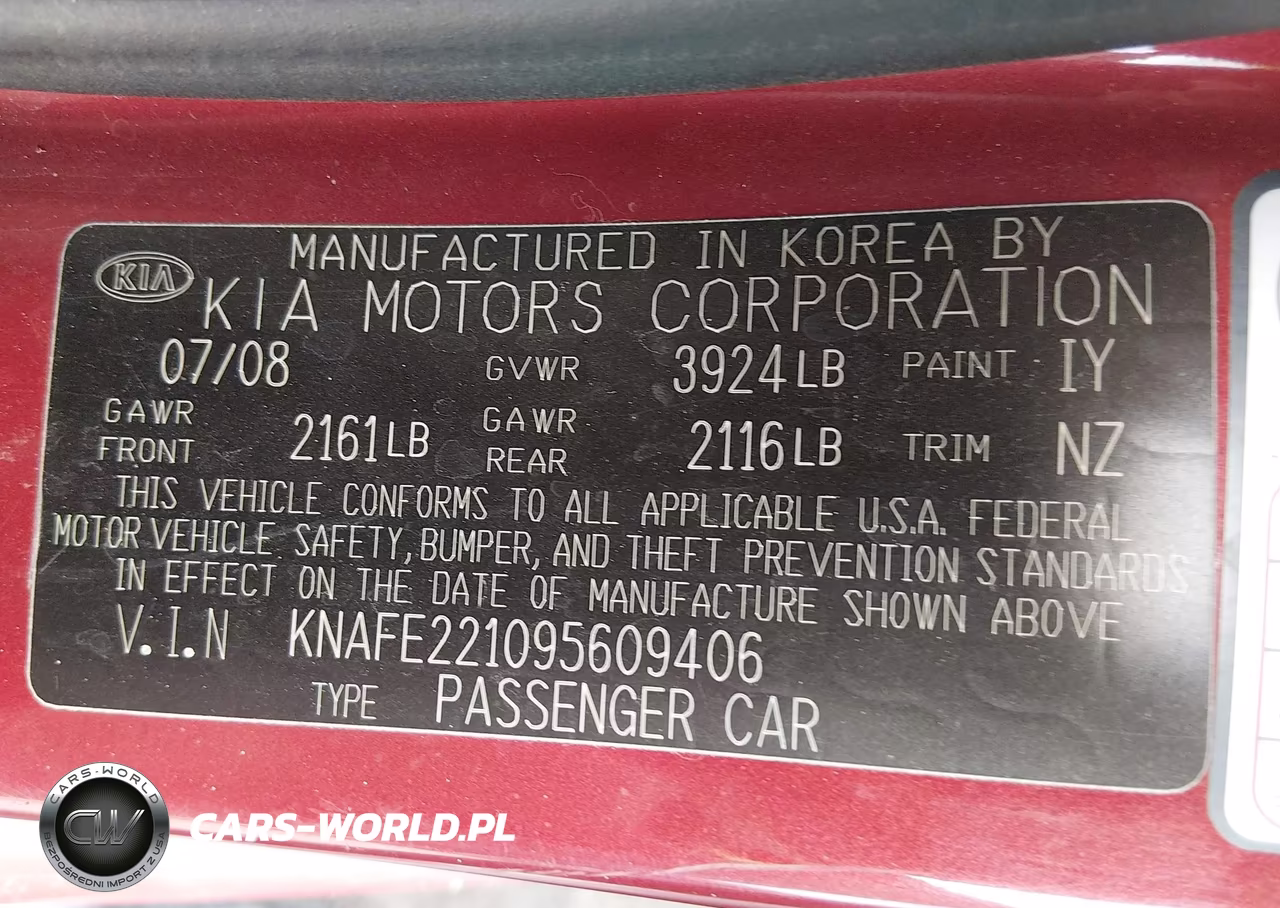 2009 Kia Spectra Ex VIN:KNAFE221095609406 - 9