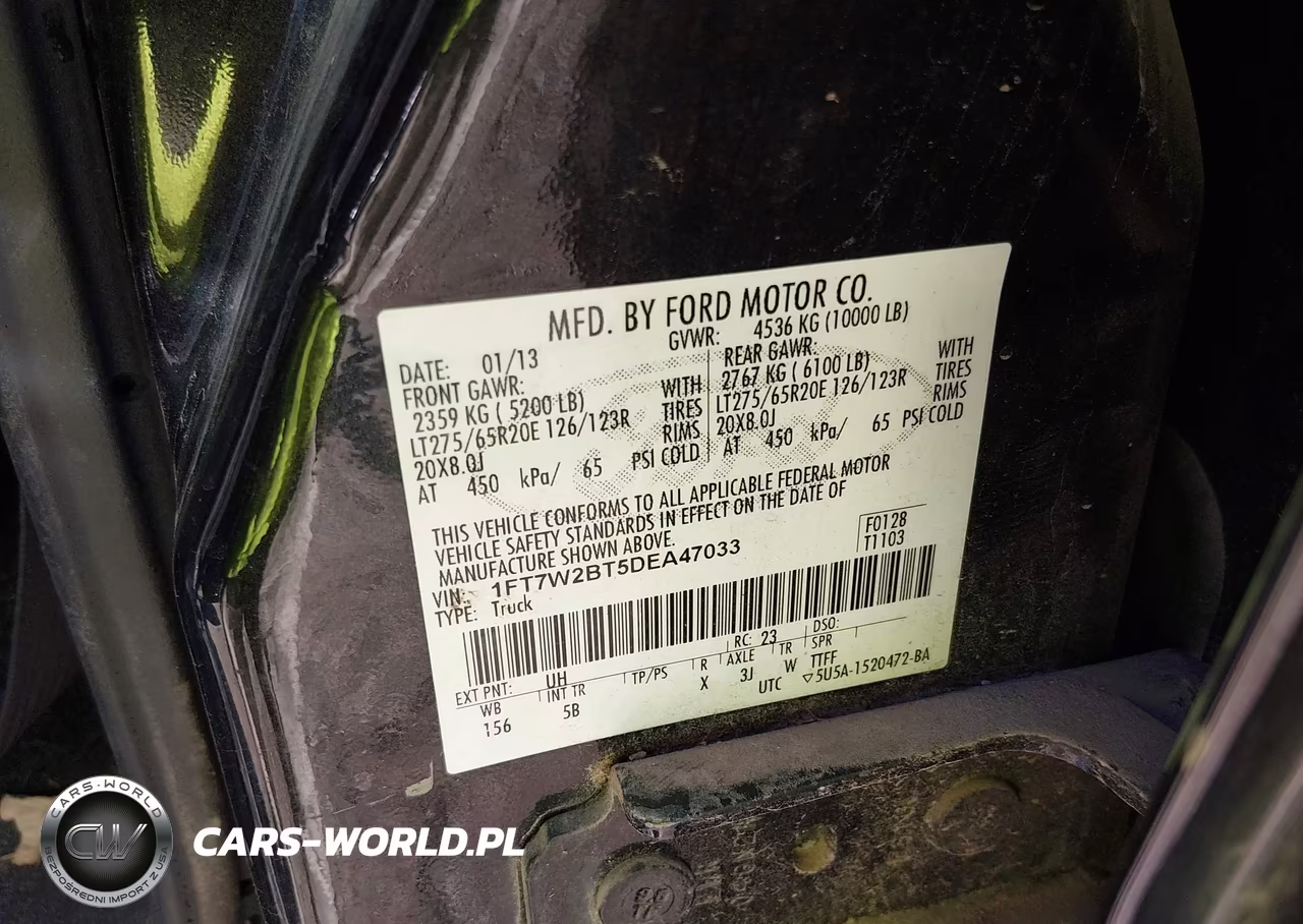 2013 Ford F-250 Lariat VIN:1FT7W2BT5DEA47033 - 9
