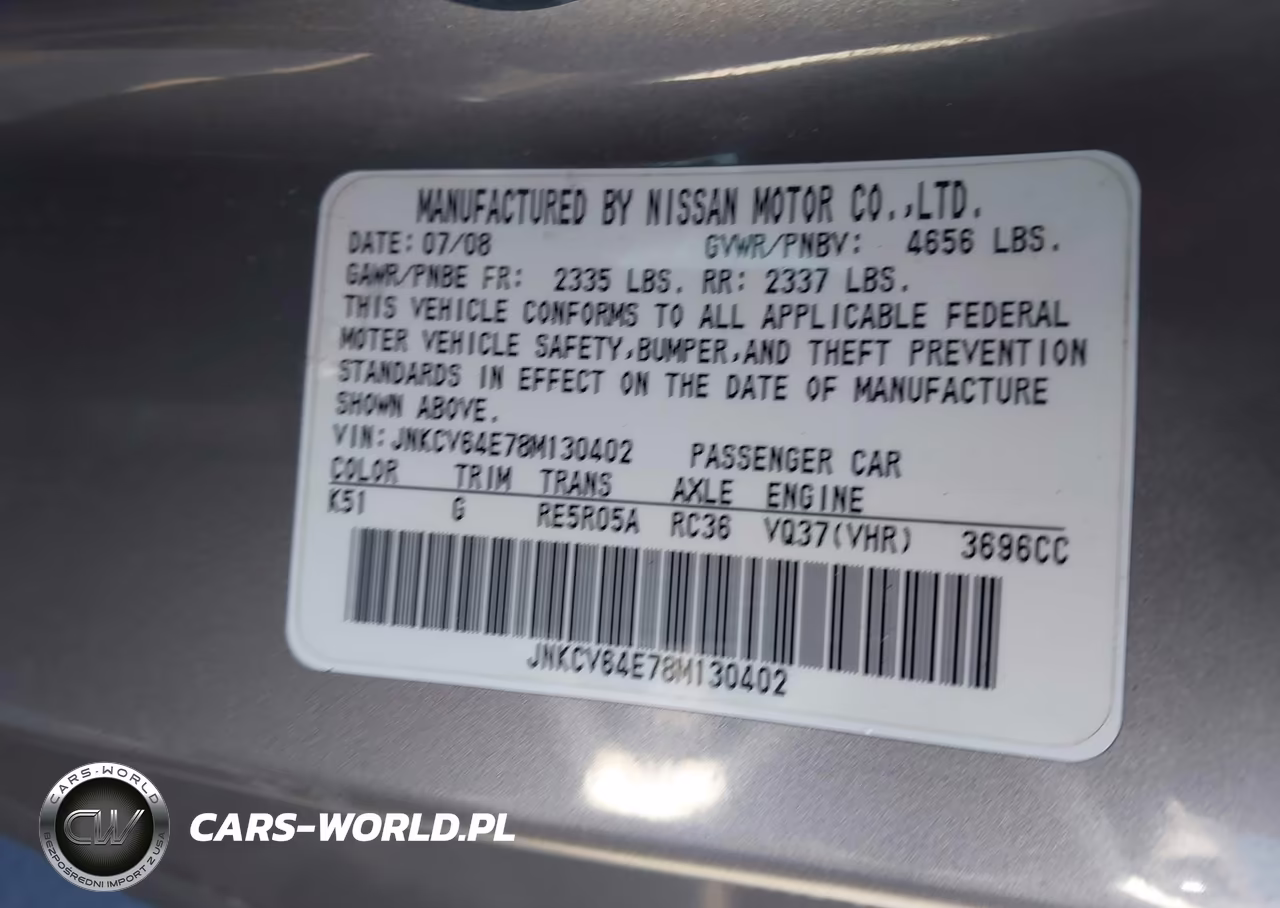 2008 Infiniti G37 Journey VIN:JNKCV64E78M130402 - 9