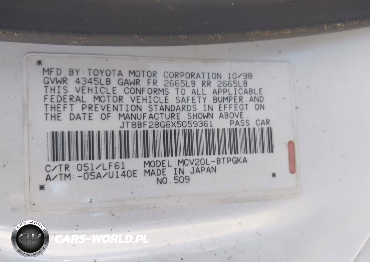 1999 Lexus Es 300 VIN:JT8BF28G6X5059361 - 9