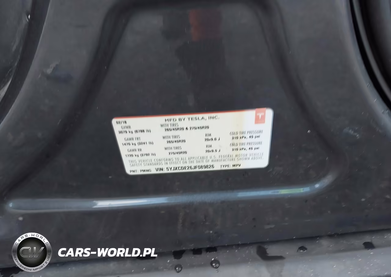 2018 Tesla Model X 100D-75D-P100D VIN:5YJXCDE26JF089826 - 9