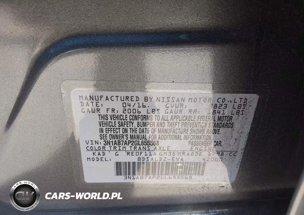 2016 Nissan Sentra Sv VIN:3N1AB7AP2GL655568 - 9