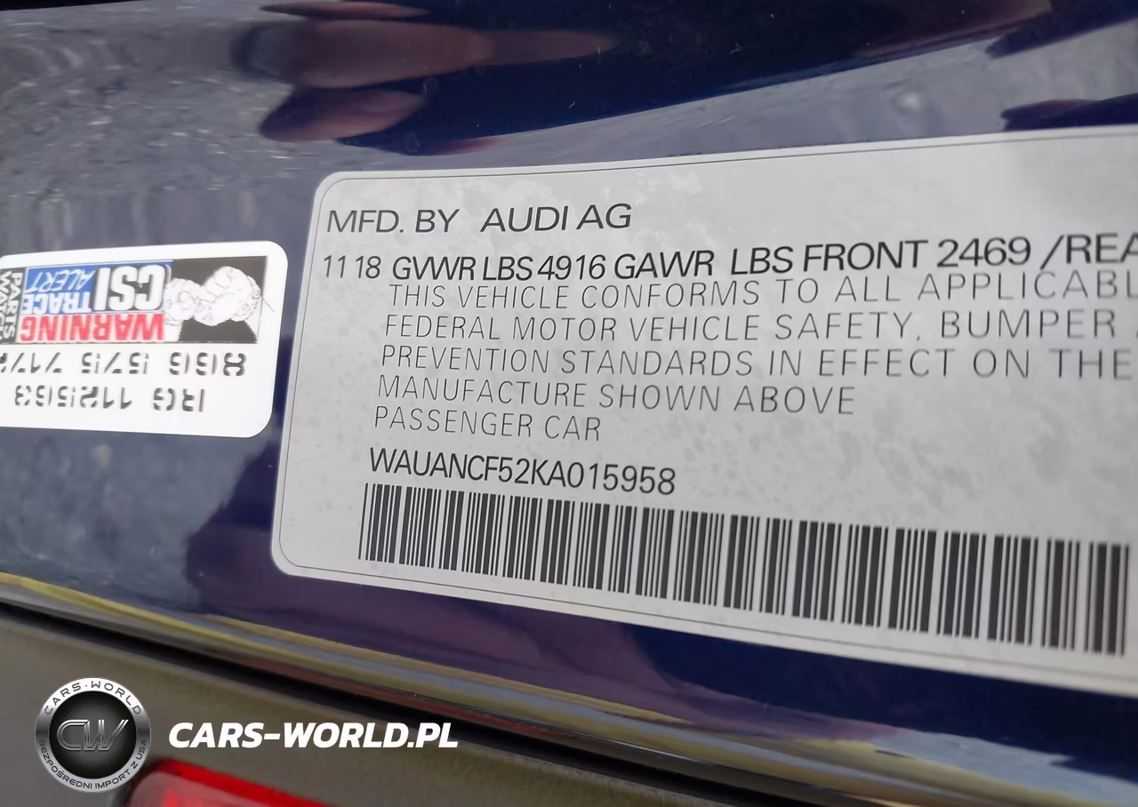 2019 Audi A5 45 Premium VIN:WAUANCF52KA015958 - 9
