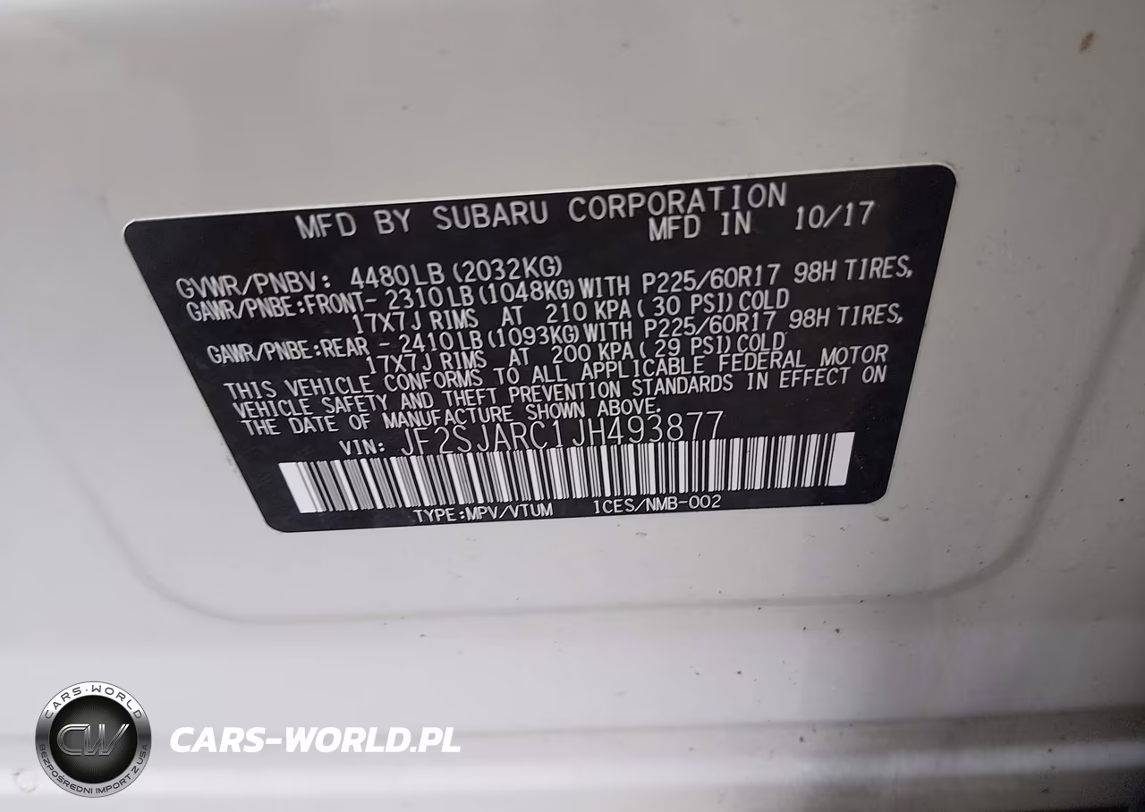 2018 Subaru Forester 2.5I Limited VIN:JF2SJARC1JH493877 - 9
