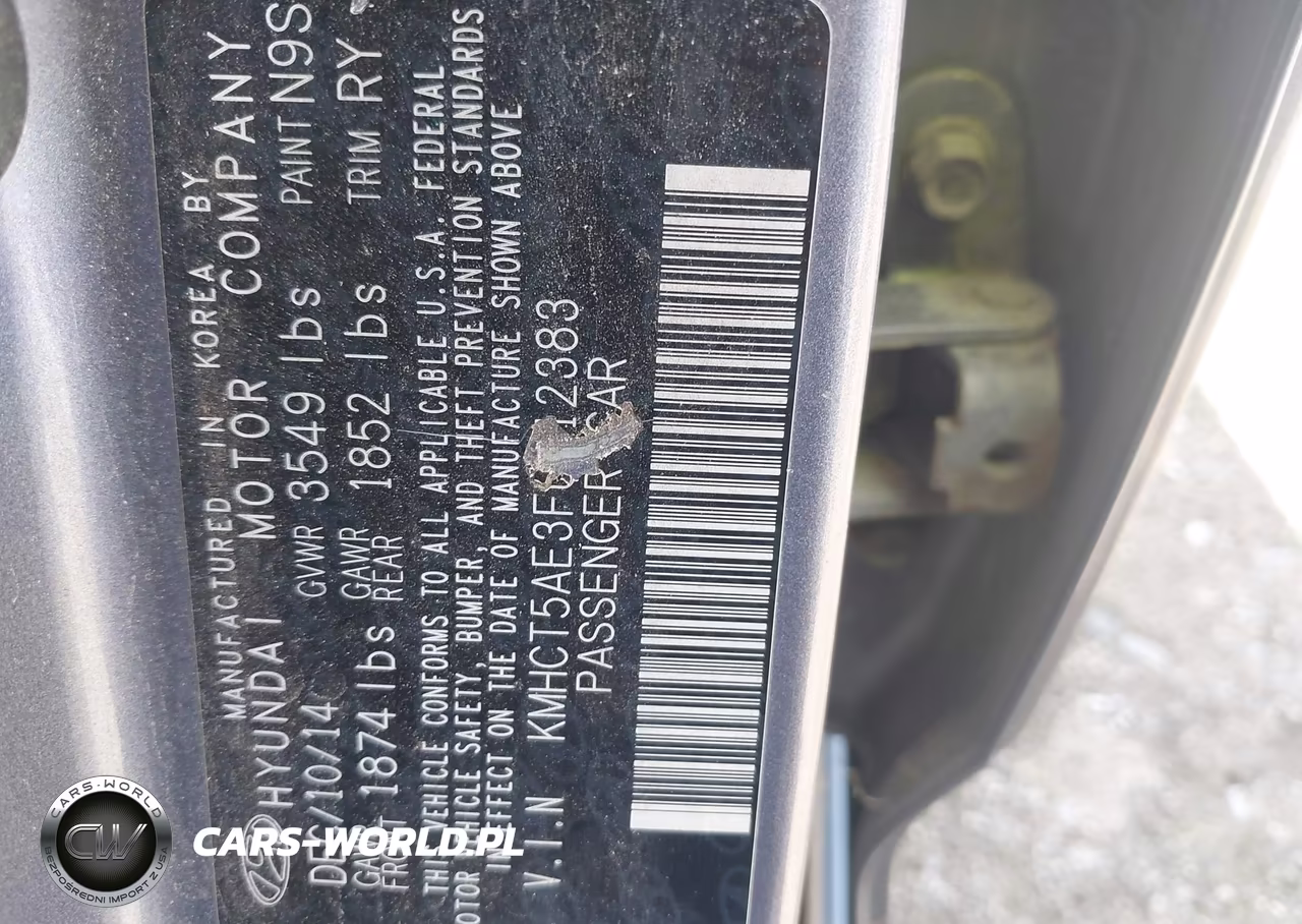2015 Hyundai Accent Gs VIN:KMHCT5AE3FU212383 - 9