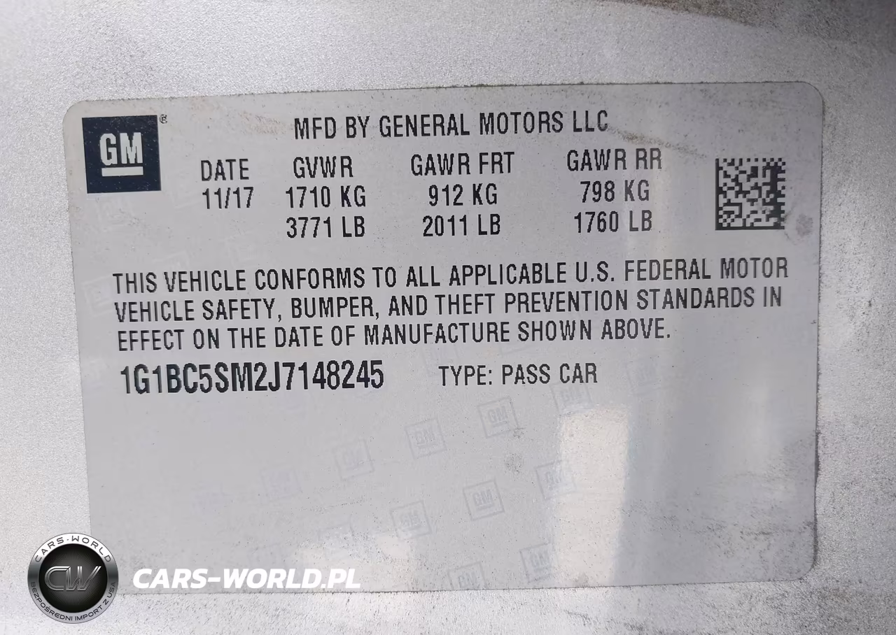 CHEVROLET CRUZE VIN:1G1BC5SM2J7148245 - 9