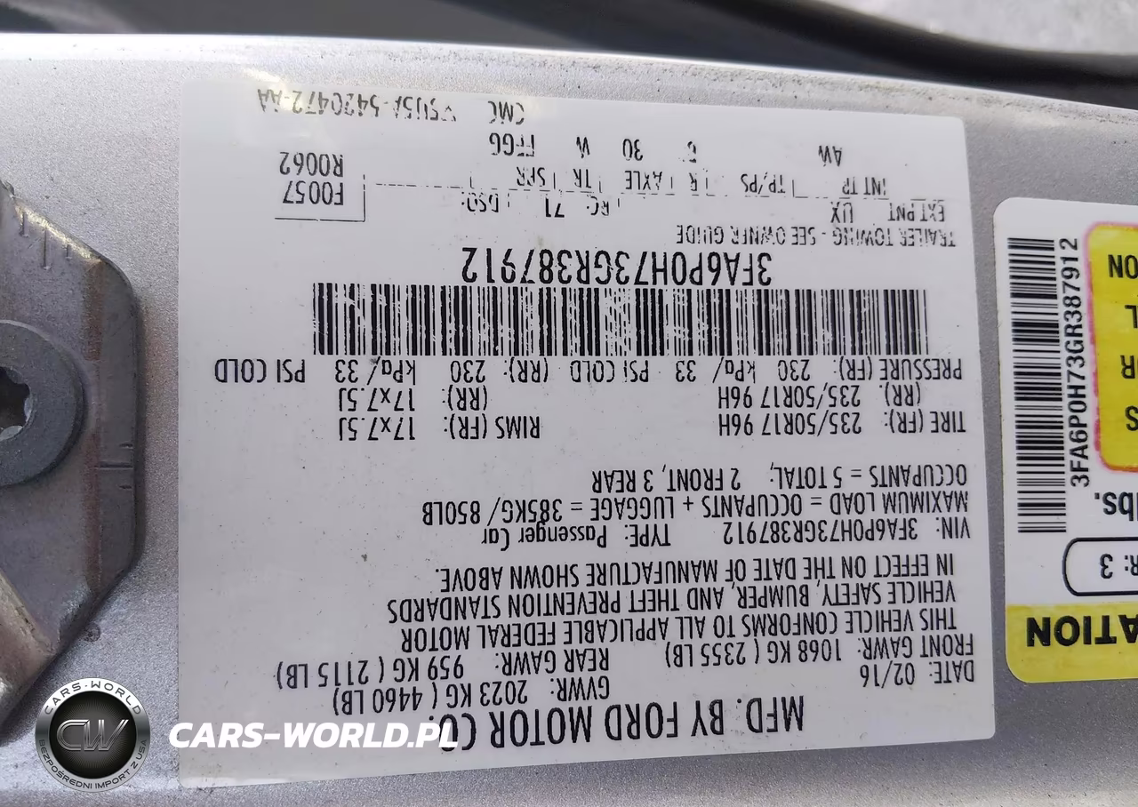 2016 Ford Fusion Se VIN:3FA6P0H73GR387912 - 9