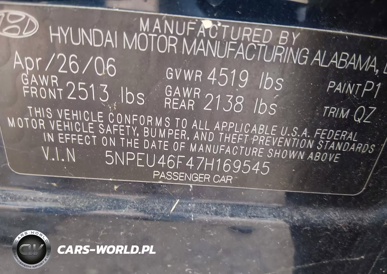 2007 Hyundai Sonata Limited-Se V6 VIN:5NPEU46F47H169545 - 9