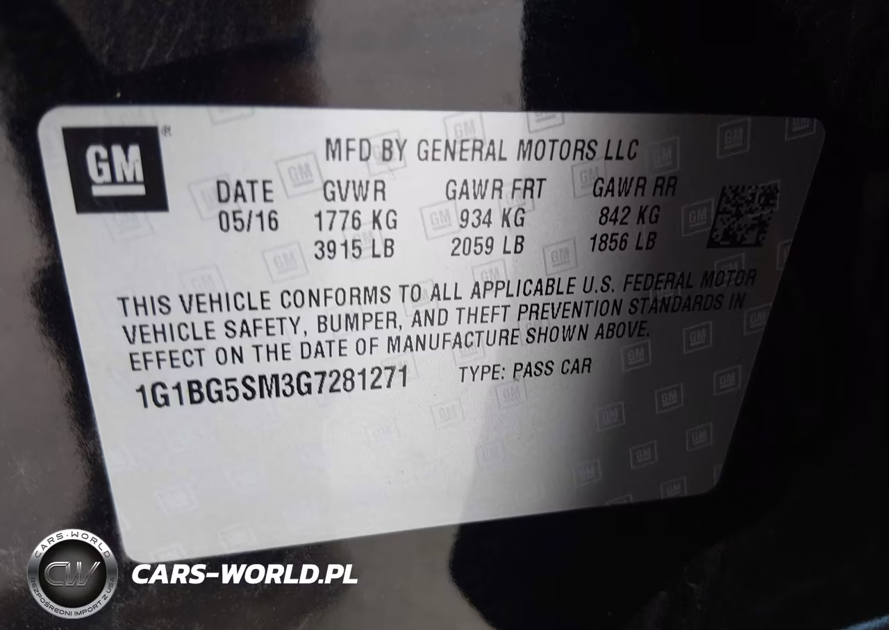 2016 Chevrolet Cruze Premier Auto VIN:1G1BG5SM3G7281271 - 9