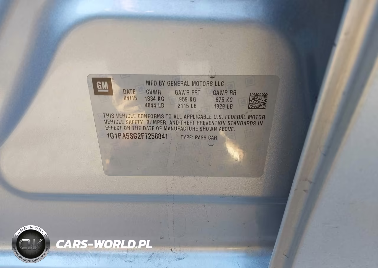 2015 Chevrolet Cruze Ls Auto VIN:1G1PA5SG2F7258841 - 9