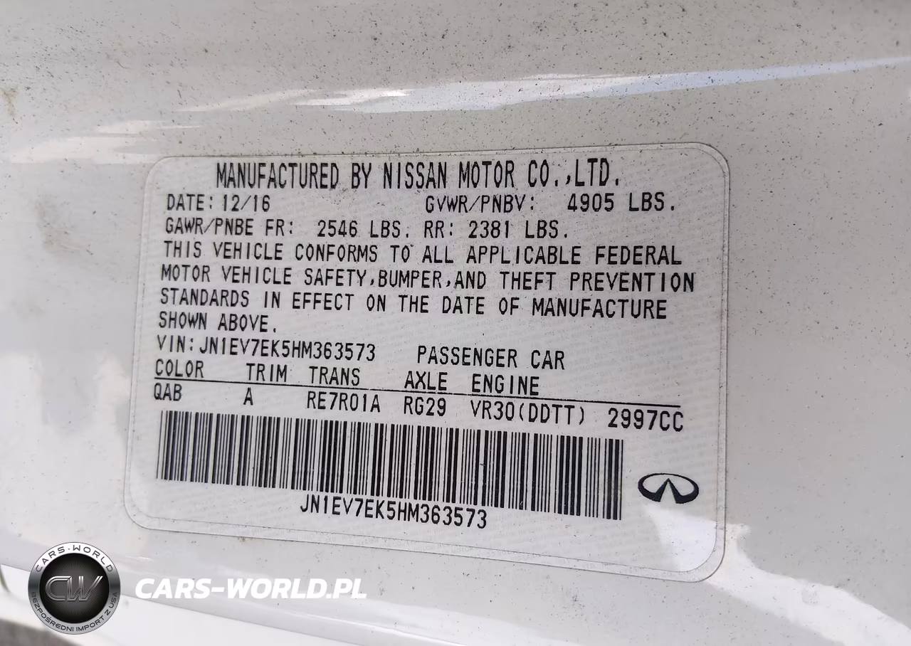 2017 Infiniti Q60 3.0T Sport VIN:JN1EV7EK5HM363573 - 9