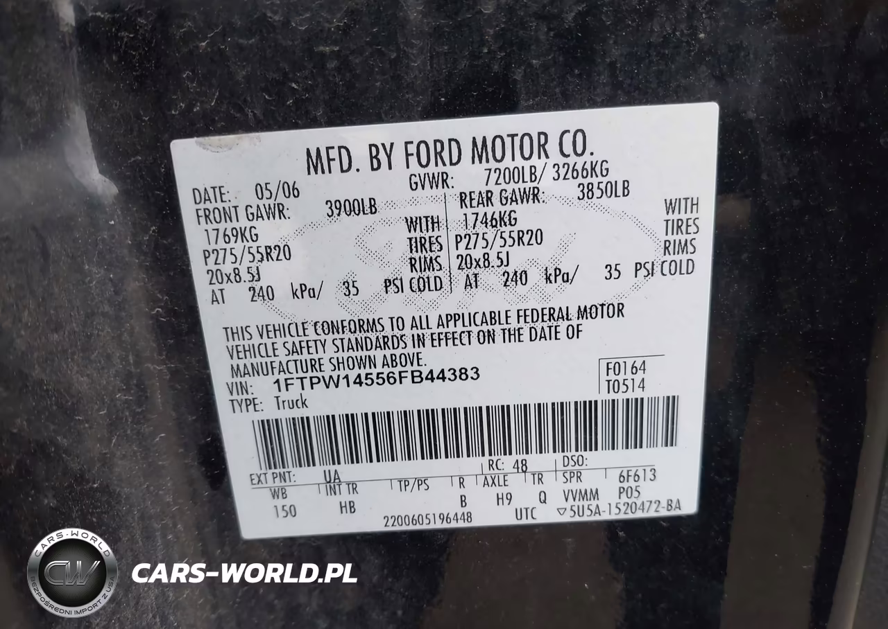 2006 Ford F-150 Fx4-Lariat-Xlt VIN:1FTPW14556FB44383 - 9