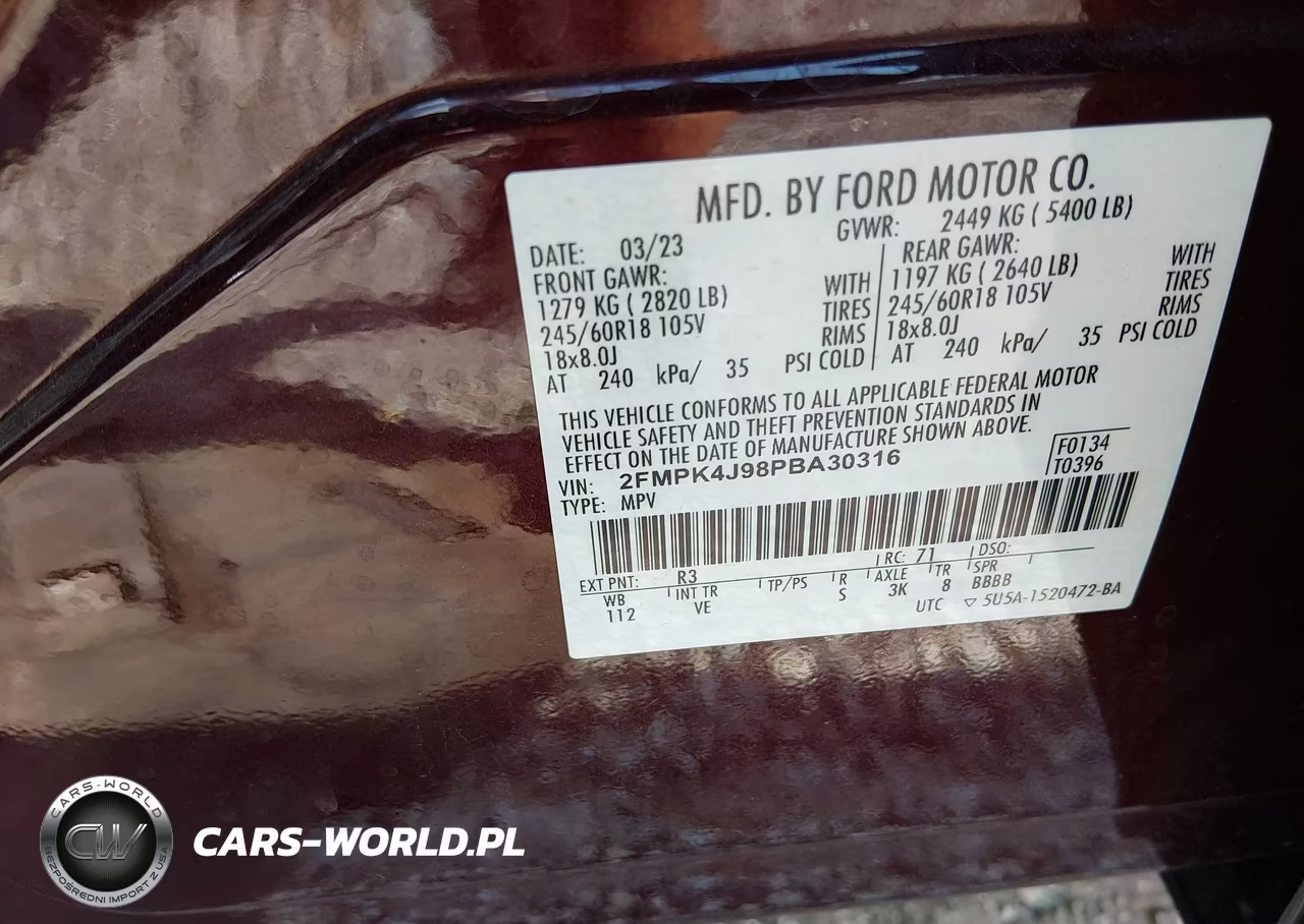 2023 Ford Edge Sel VIN:2FMPK4J98PBA30316 - 9
