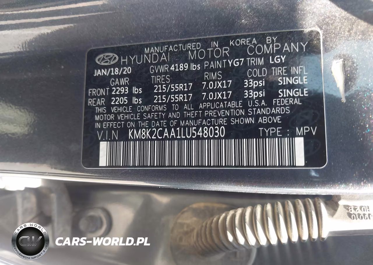 2020 Hyundai Kona Sel VIN:KM8K2CAA1LU548030 - 9
