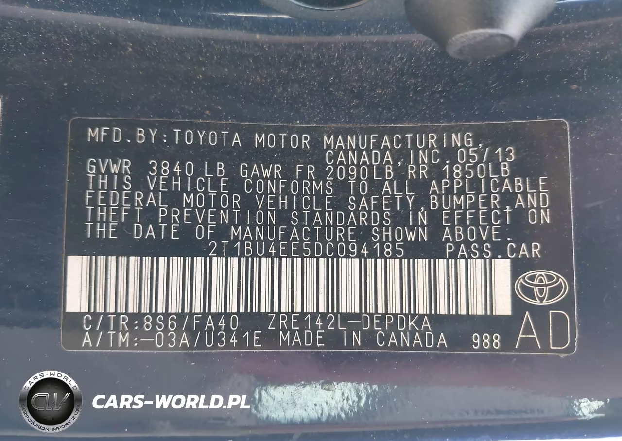 2013 Toyota Corolla L VIN:2T1BU4EE5DC094185 - 9