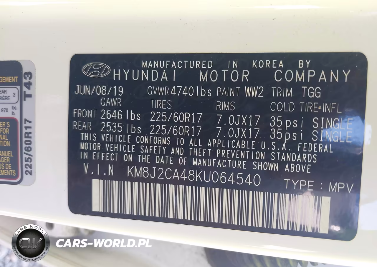 2019 Hyundai Tucson Se VIN:KM8J2CA48KU064540 - 9