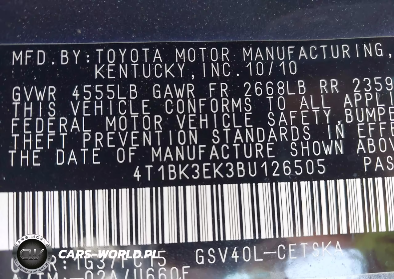 2011 Toyota Camry Se V6 VIN:4T1BK3EK3BU126505 - 9