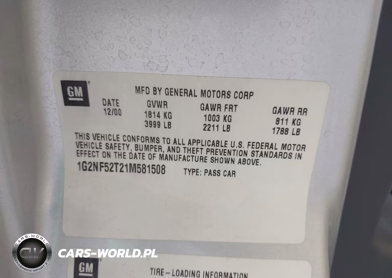 2001 Pontiac Grand Am Se1 VIN:1G2NF52T21M581508 - 9
