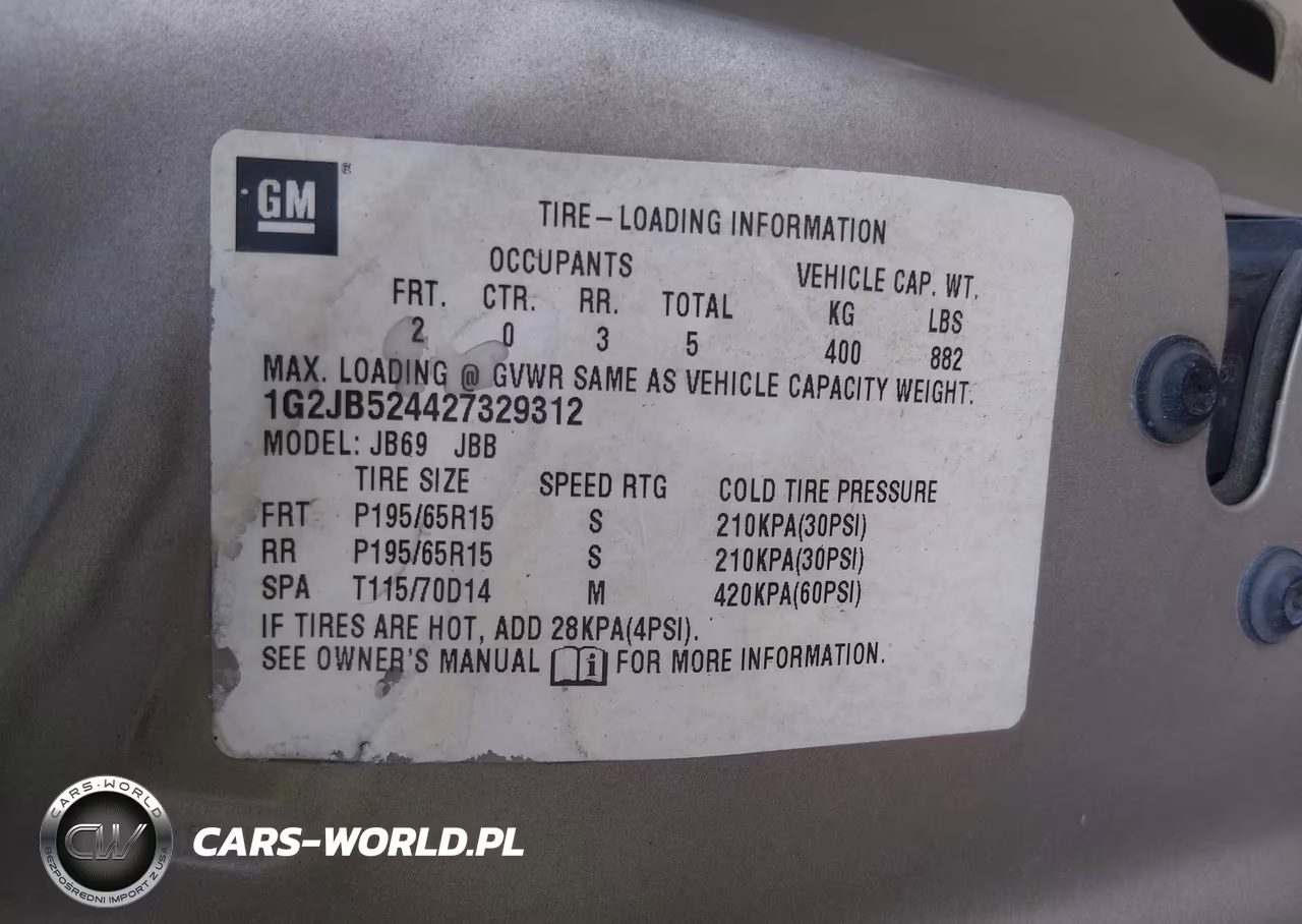 2002 Pontiac Sunfire Se VIN:1G2JB524427329312 - 9