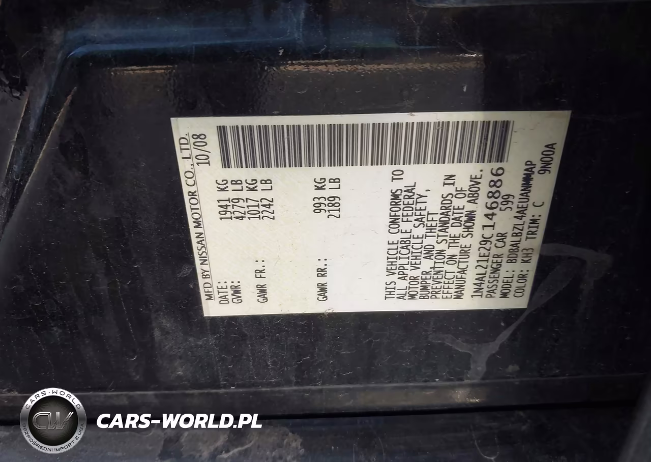 2009 Nissan Altima 2.5 S VIN:1N4AL21E29C146886 - 9