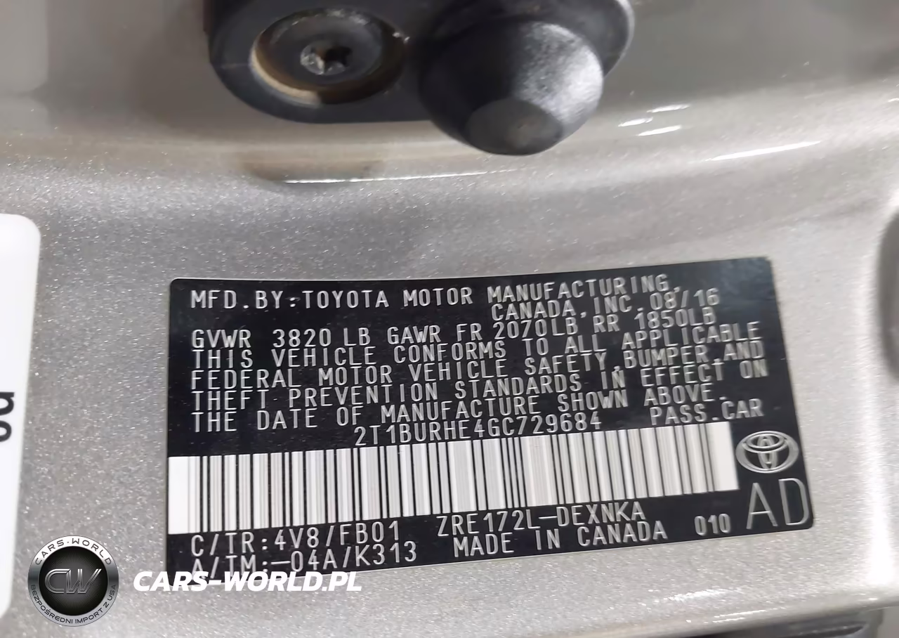 2016 Toyota Corolla Le Plus VIN:2T1BURHE4GC729684 - 9