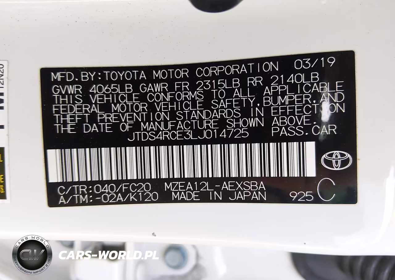 2020 Toyota Corolla Se VIN:JTDS4RCE3LJ014725 - 9