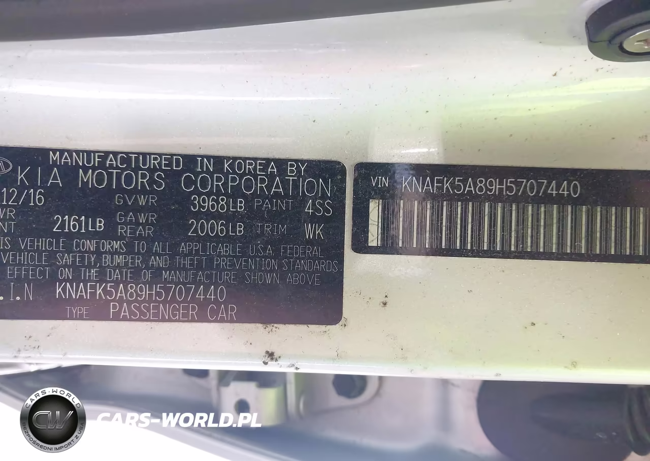 2017 Kia Forte Lx VIN:KNAFK5A89H5707440 - 9