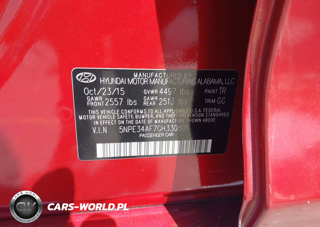 2016 Hyundai Sonata Sport VIN:5NPE34AF7GH330805 - 9