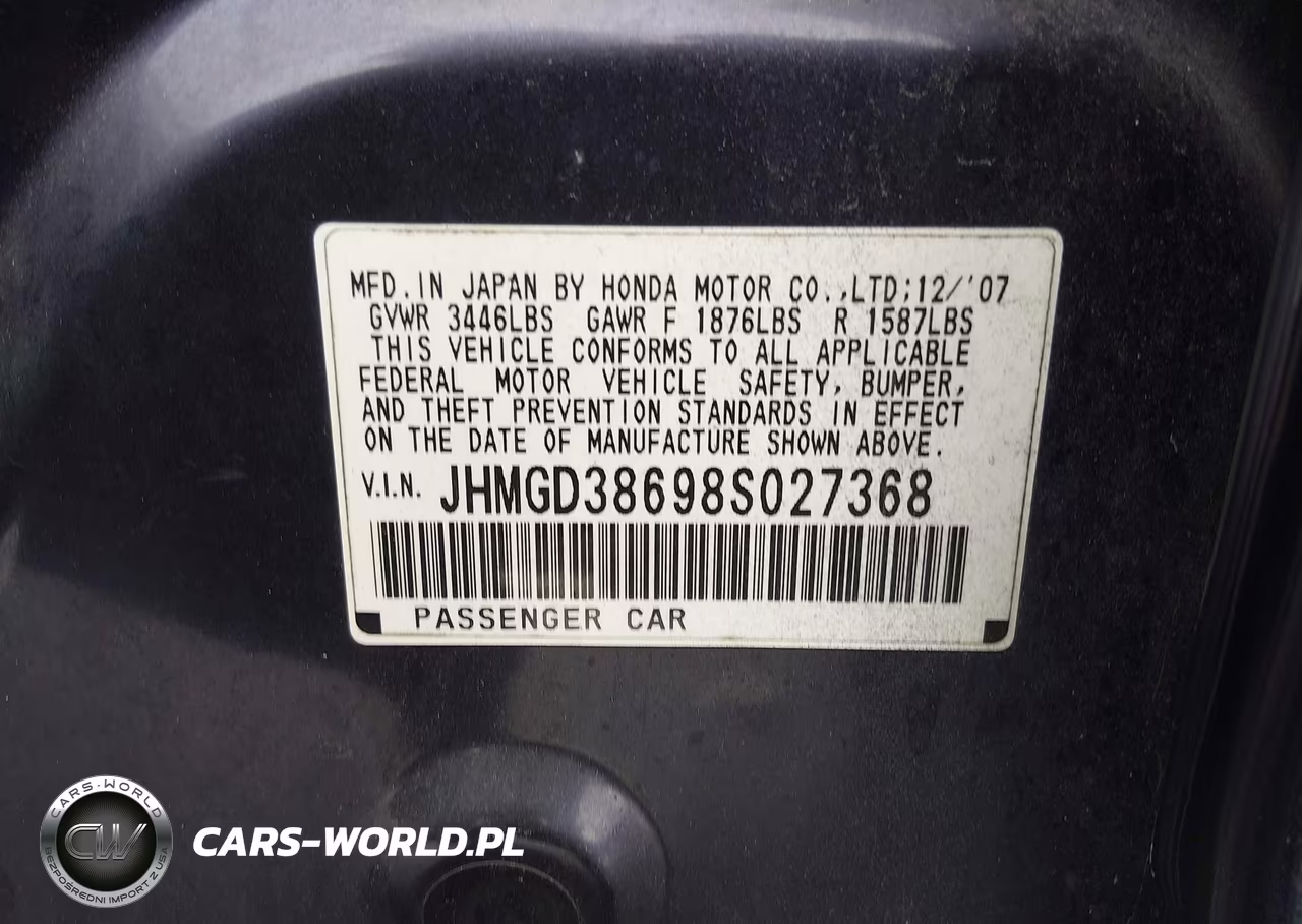 2008 Honda Fit Sport VIN:JHMGD38698S027368 - 9