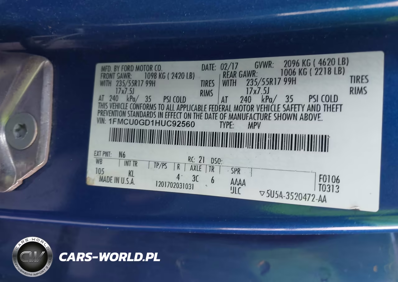 2017 Ford Escape Se VIN:1FMCU0GD1HUC92560 - 9