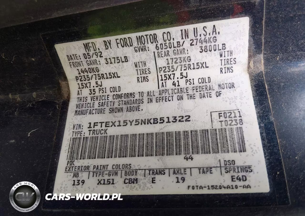 1992 Ford F150 VIN:1FTEX15Y5NKB51322 - 9