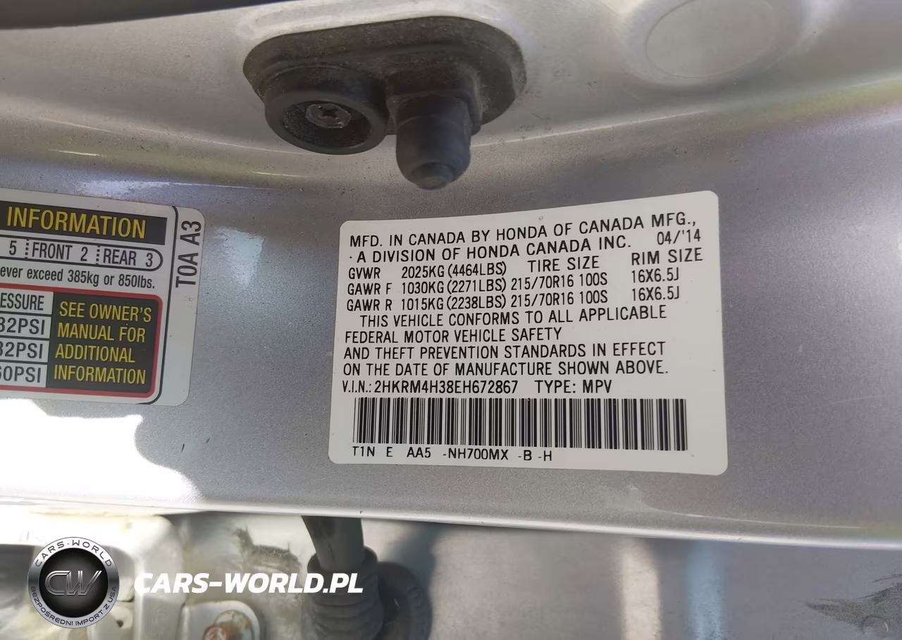 2014 HONDA CR-V VIN:2HKRM4H38EH672867 - 9