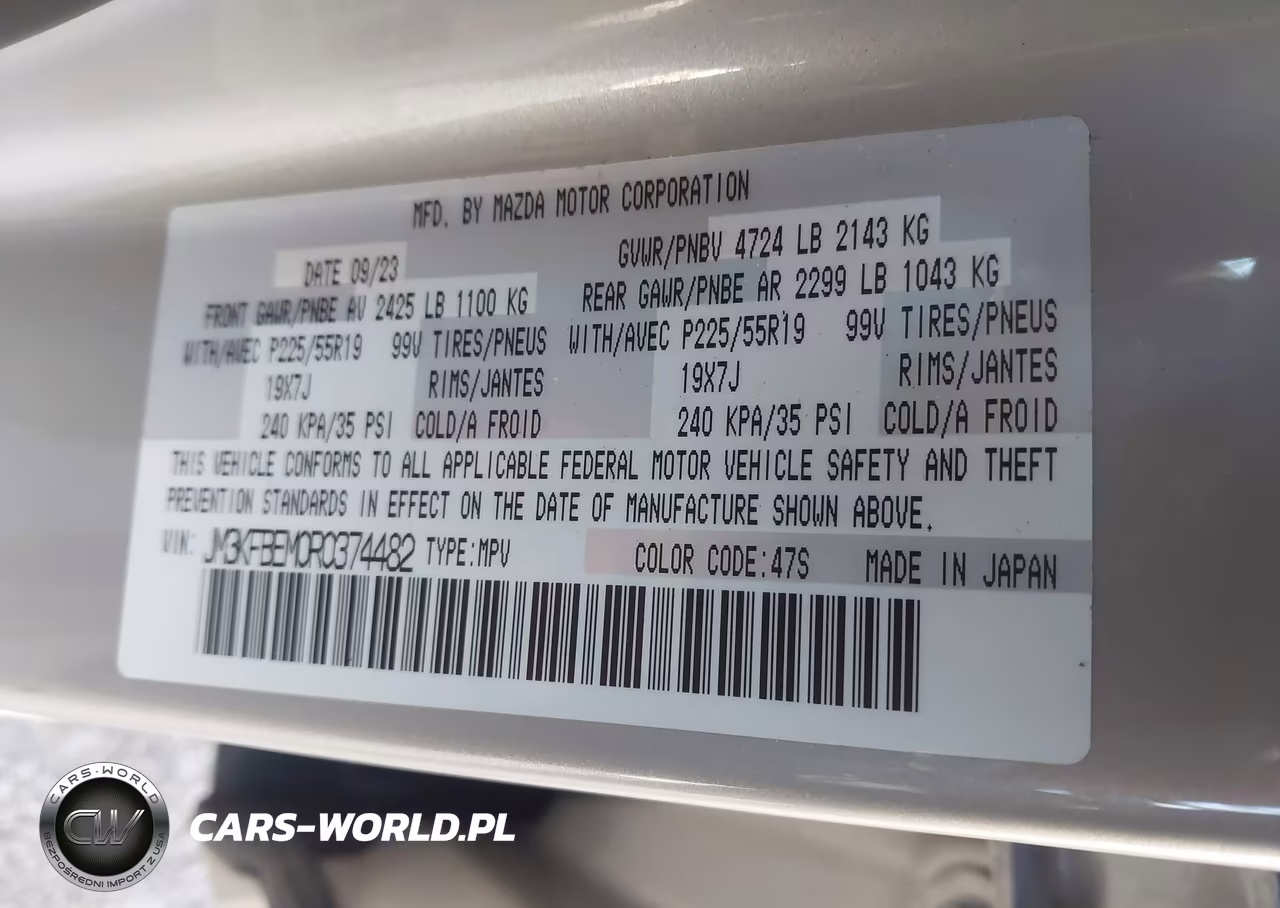 2024 Mazda Cx-5 2.5 S Premium Plus VIN:JM3KFBEM0R0374482 - 9
