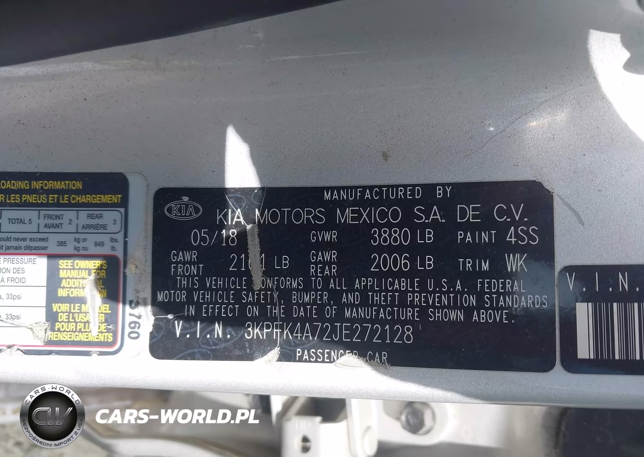 2018 Kia Forte Lx VIN:3KPFK4A72JE272128 - 9