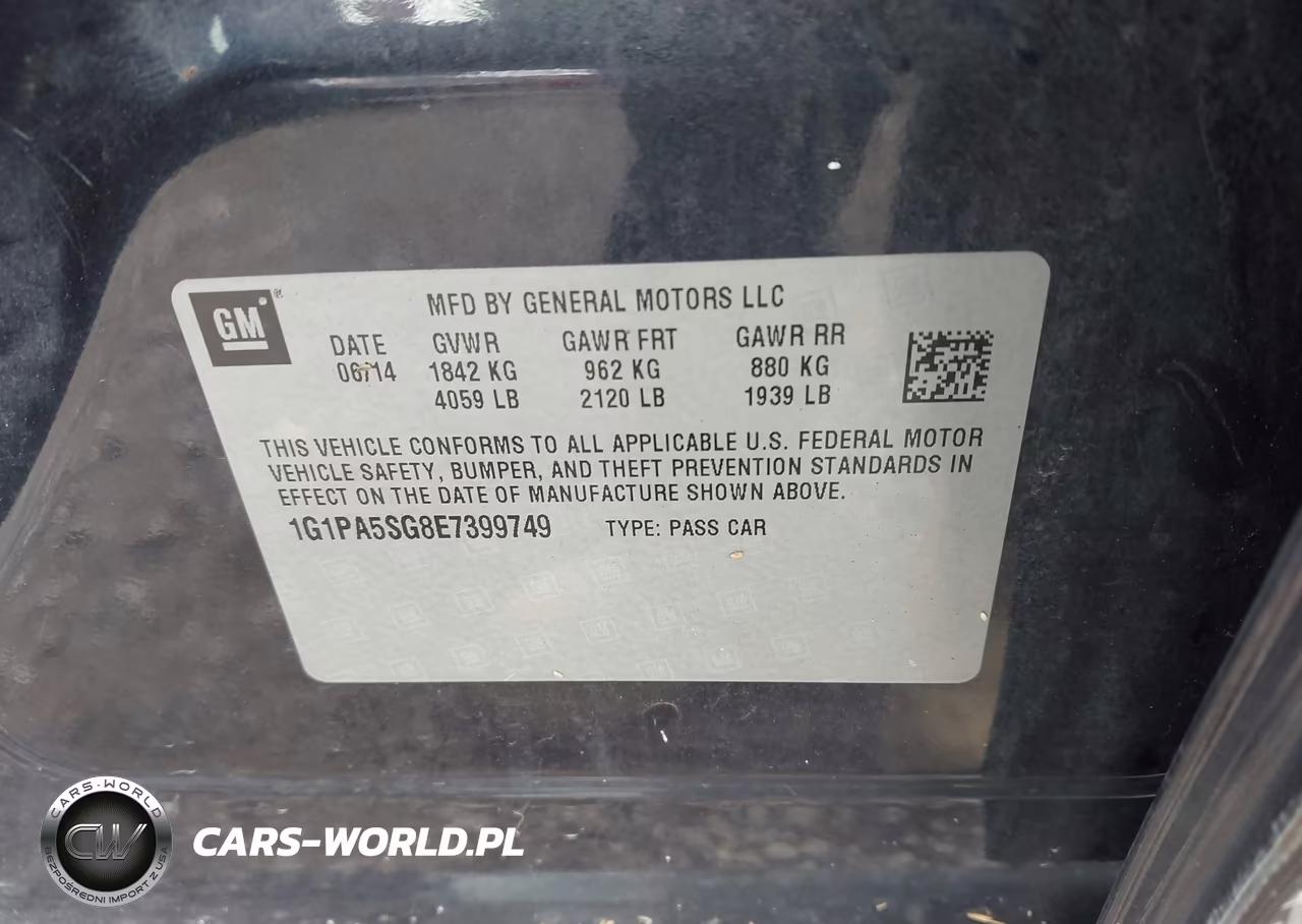 2014 Chevrolet Cruze Ls Auto VIN:1G1PA5SG8E7399749 - 9
