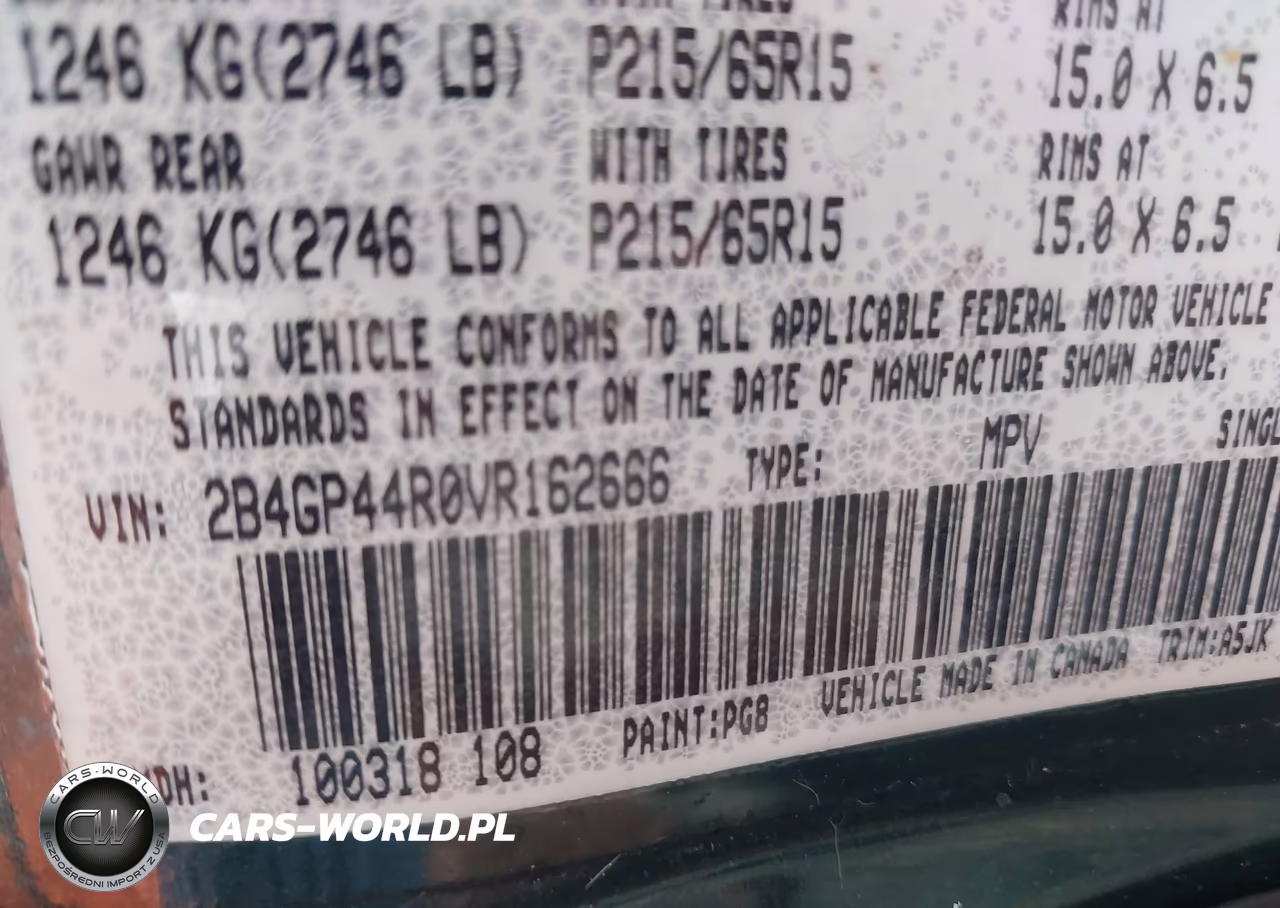 1997 Dodge Grand Caravan Se VIN:2B4GP44R0VR162666 - 9