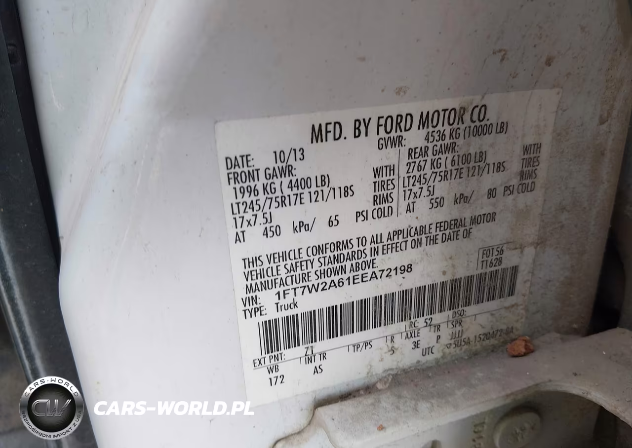 2014 Ford F-250 Xl VIN:1FT7W2A61EEA72198 - 9