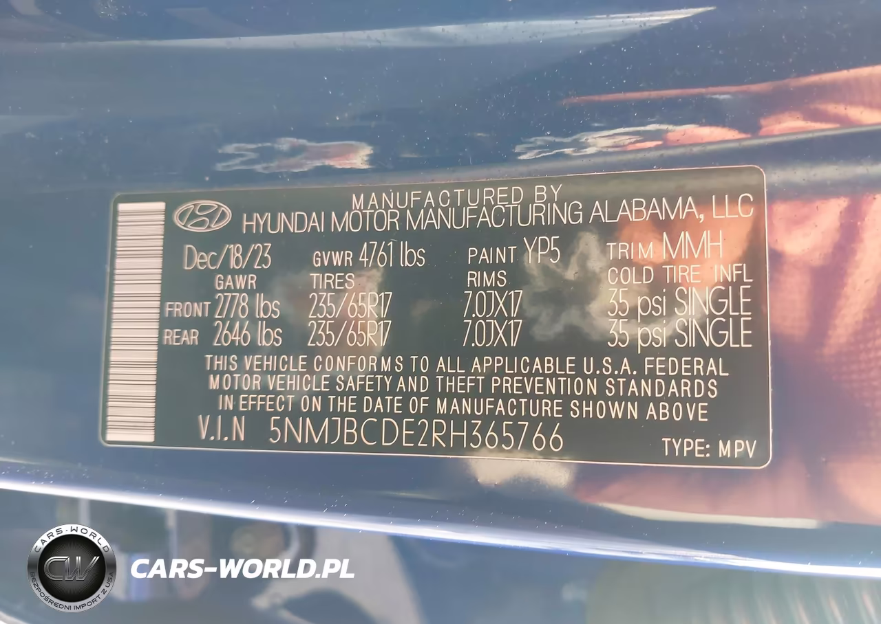 2024 Hyundai Tucson Sel VIN:5NMJBCDE2RH365766 - 9