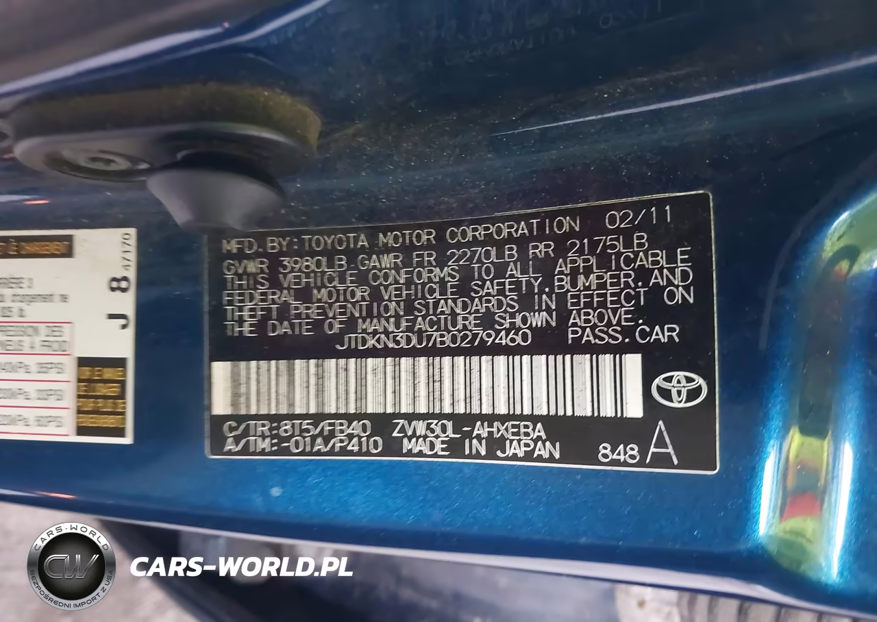 2011 Toyota Prius Three VIN:JTDKN3DU7B0279460 - 9