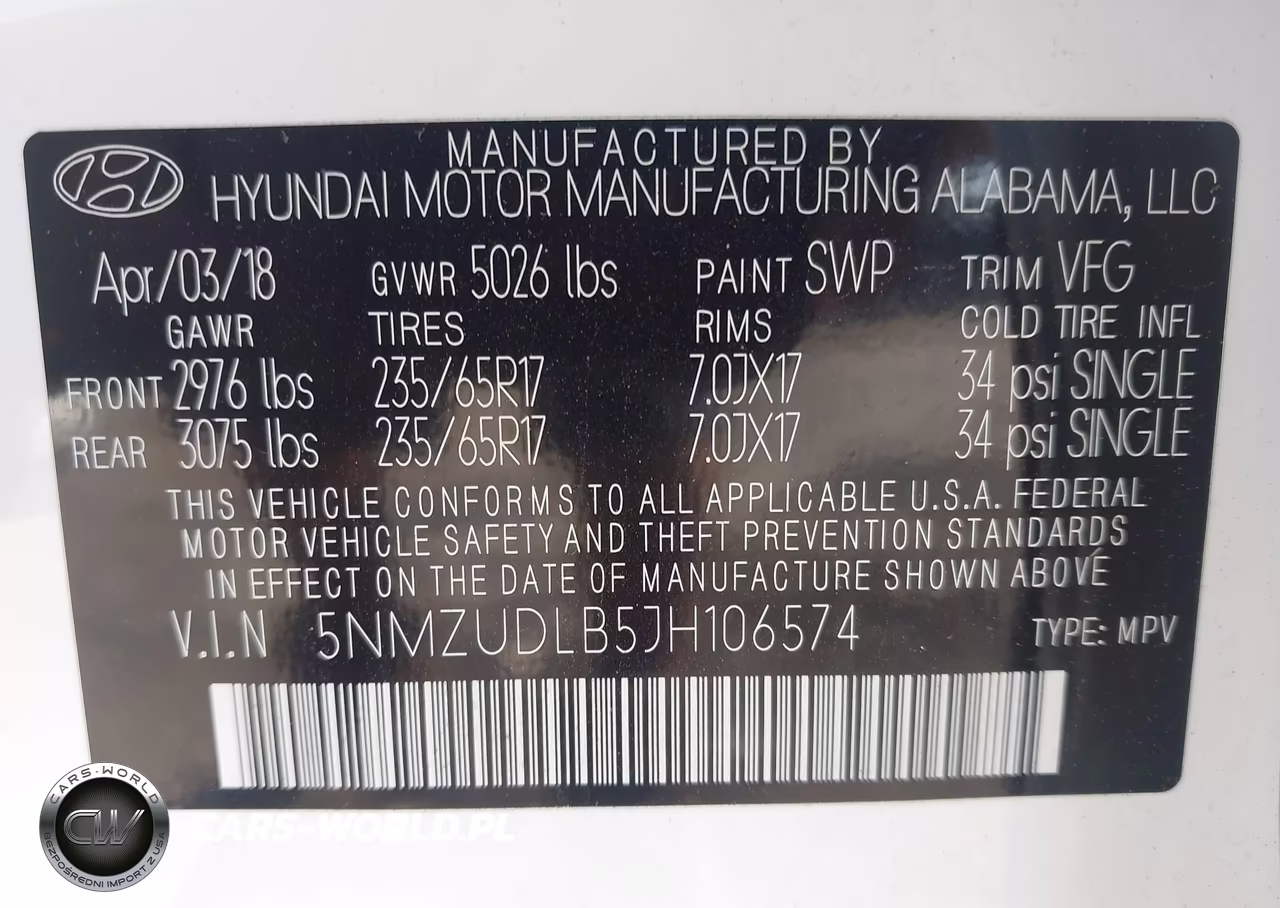 2018 Hyundai Santa Fe Sport 2.4L VIN:5NMZUDLB5JH106574 - 9