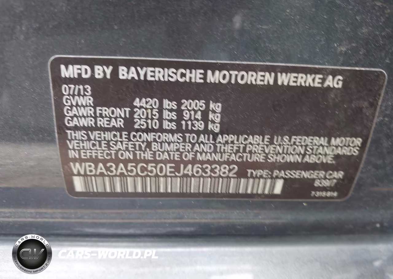 2014 BMW 328I VIN:WBA3A5C50EJ463382 - 9