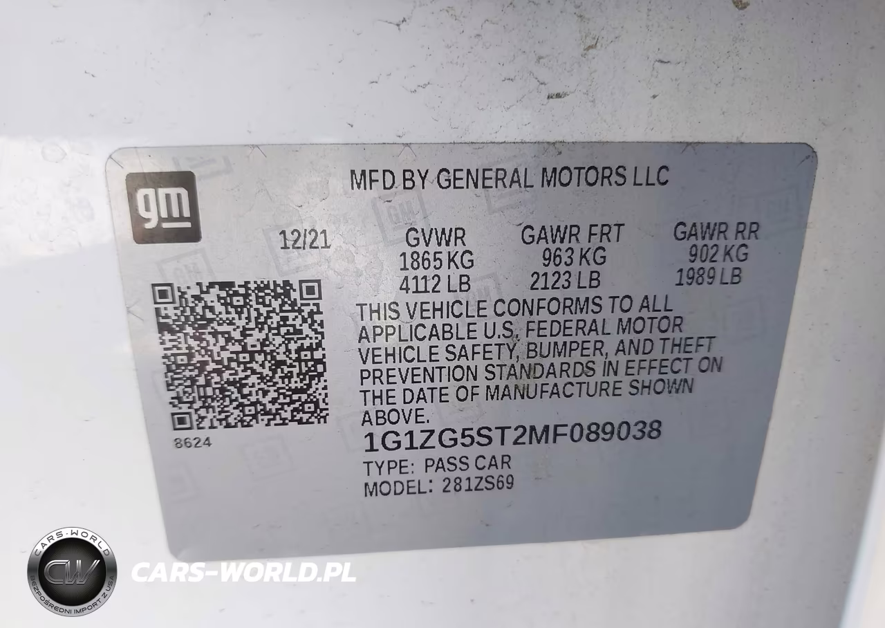 2021 Chevrolet Malibu Fwd Rs VIN:1G1ZG5ST2MF089038 - 9